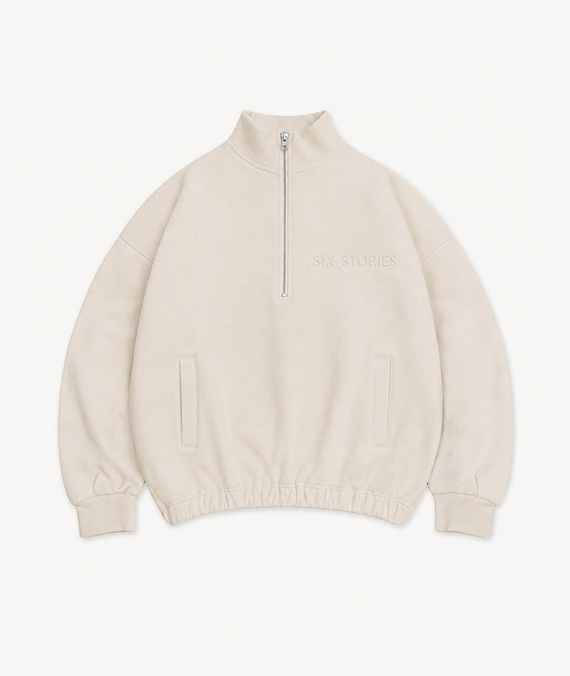 Wifey Quarter Zip Sweatshirt - Champagne