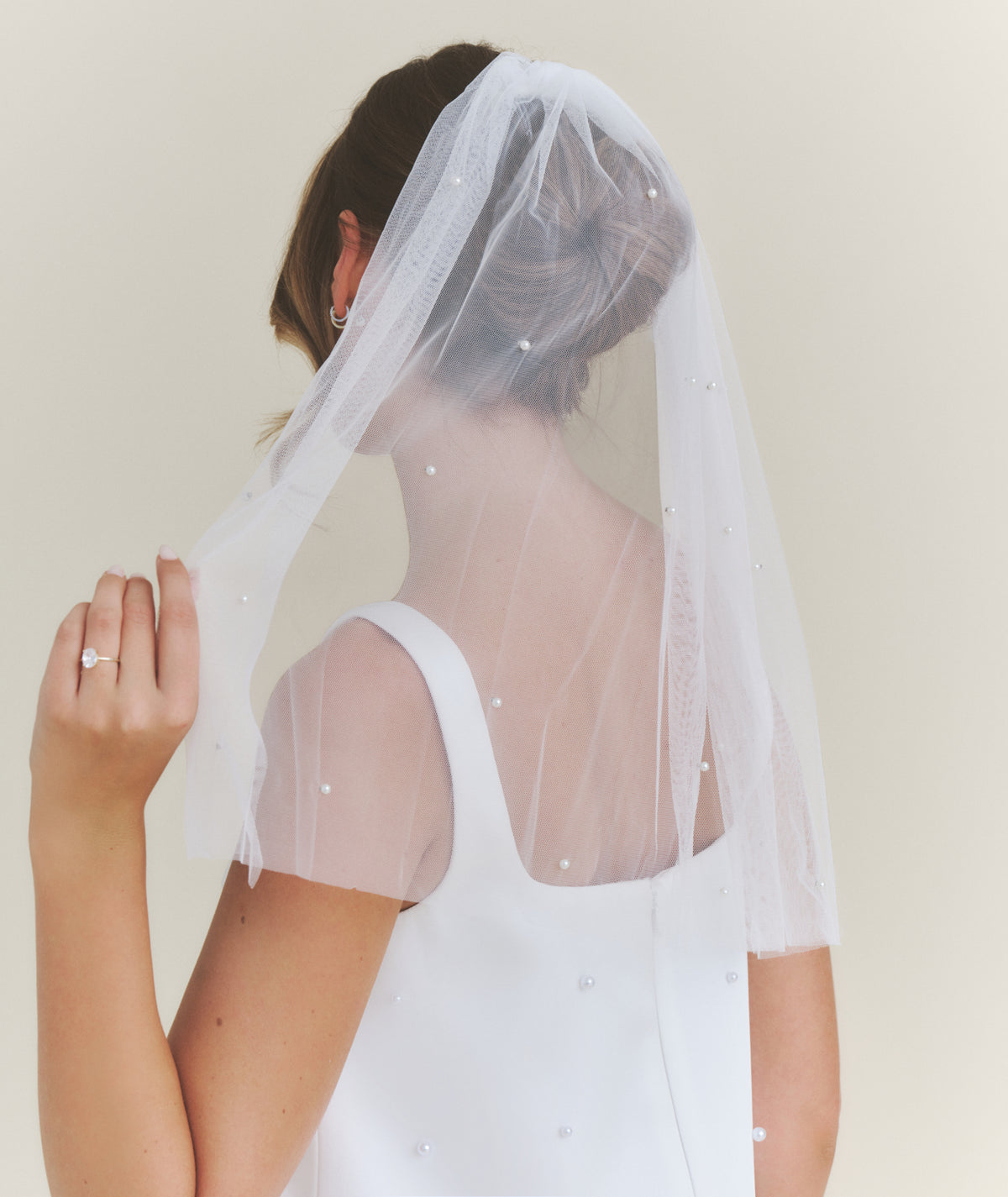 Pearl Tulle Veil
