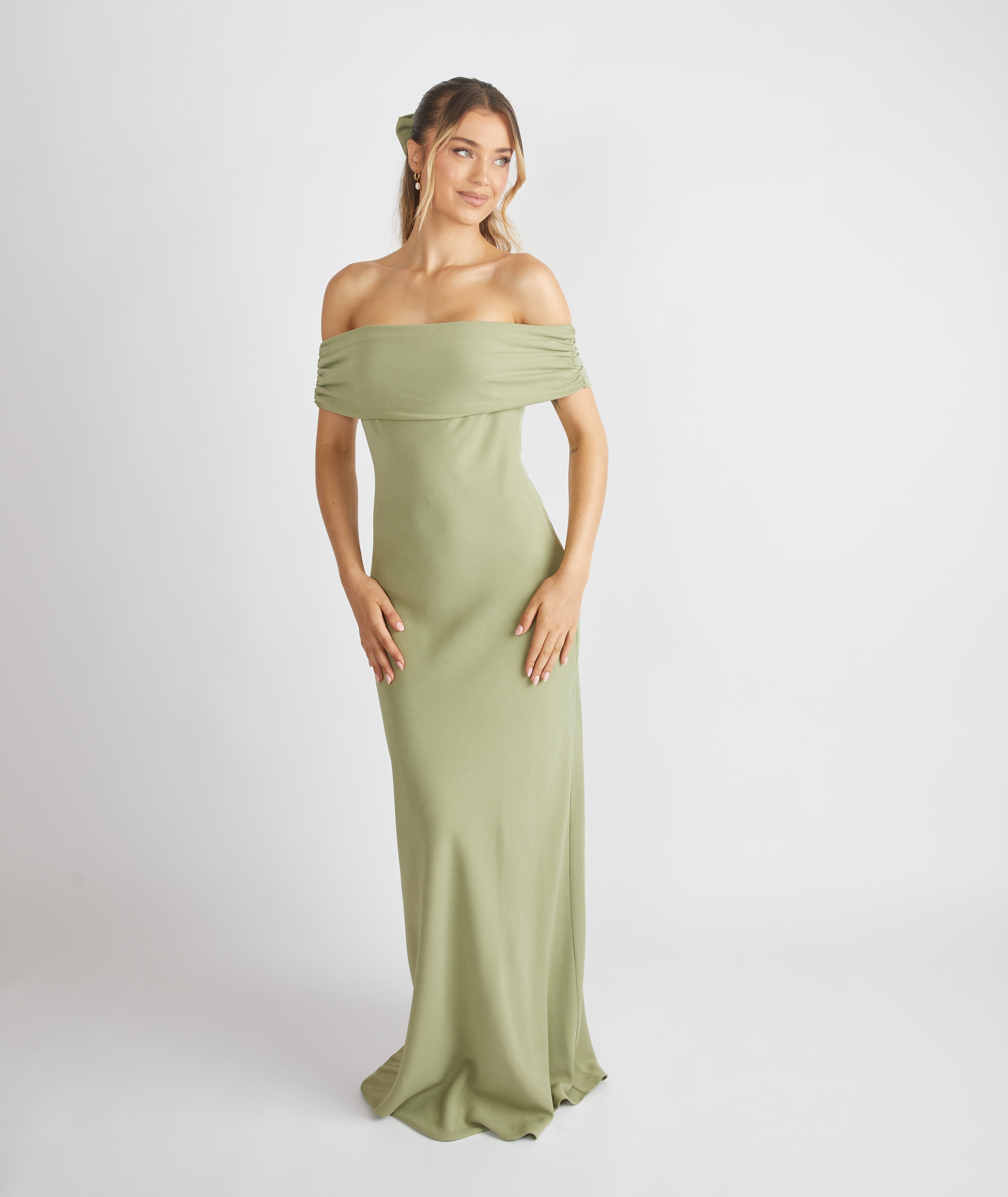 Bardot Crepe Bridesmaid Dress