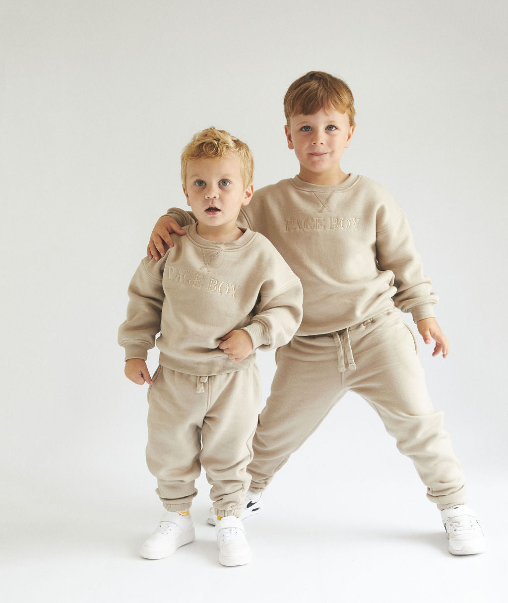 Page Boy Sweatshirt and Sweatpant Set - Junior - Stone