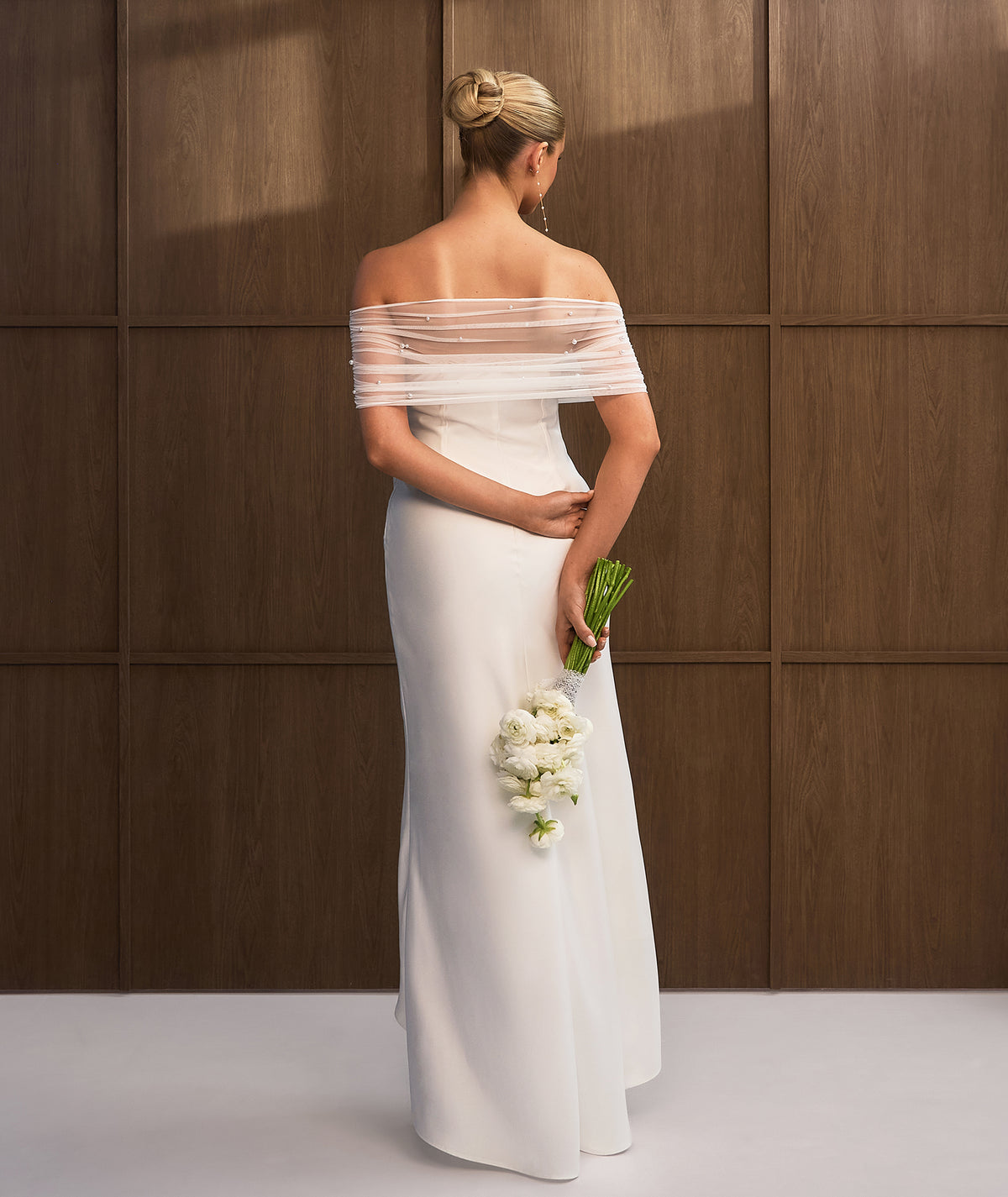 Bardot Pearl Detail Satin Midaxi Dress - White