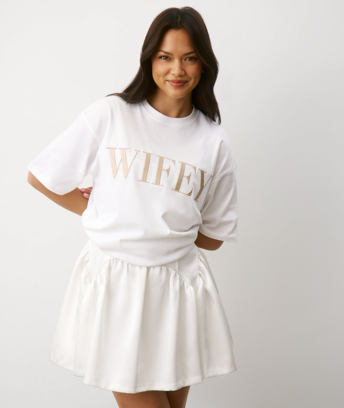 Wifey Statement Tee - White