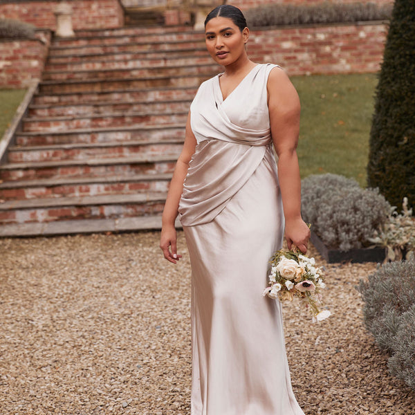 Neutral Bridesmaid Dresses | Champagne, Oyster & Taupe