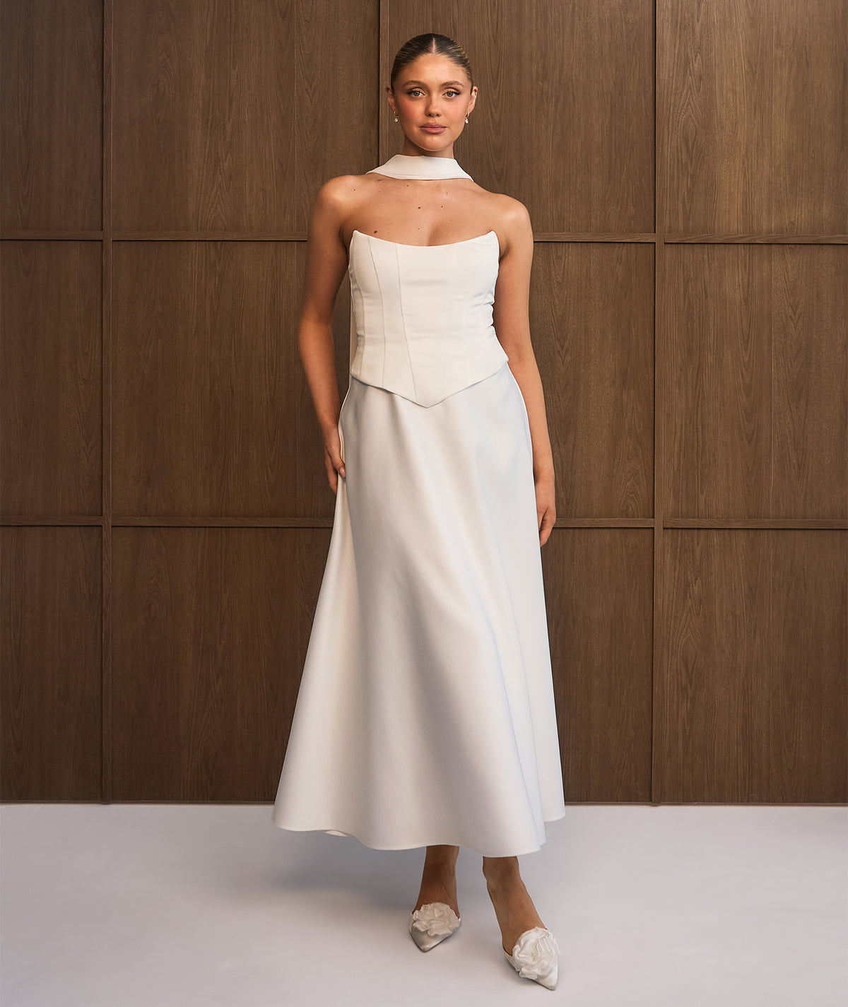 civil marriage dress Jane Summers Lisa Short Sleeve White Bridal Shower Courthouse And Wedding 2 / White , female , adult Meet Stacy Elegant and simple civil wedding