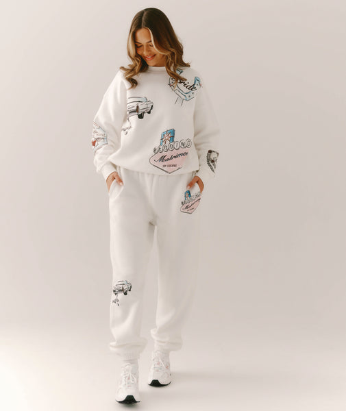 Destination Bride Graphic Sweatpants - White