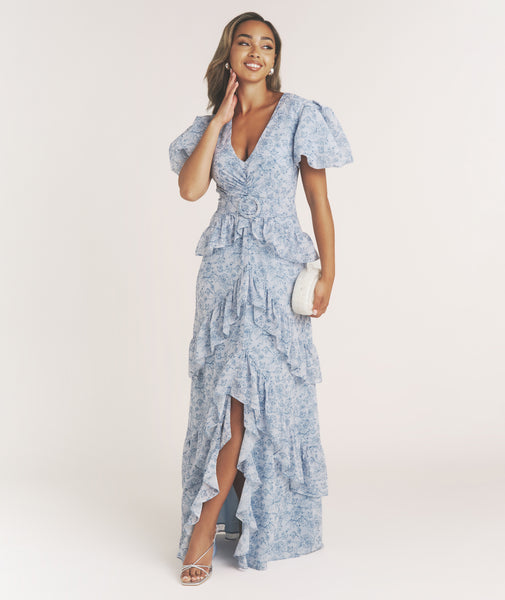 chinese dress ladies Dolce & Gabbana Enchanting Floral Silk Maxi Dress main image 0