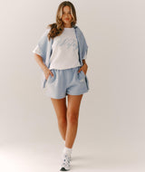 Wifey Graphic Shorts - Blue