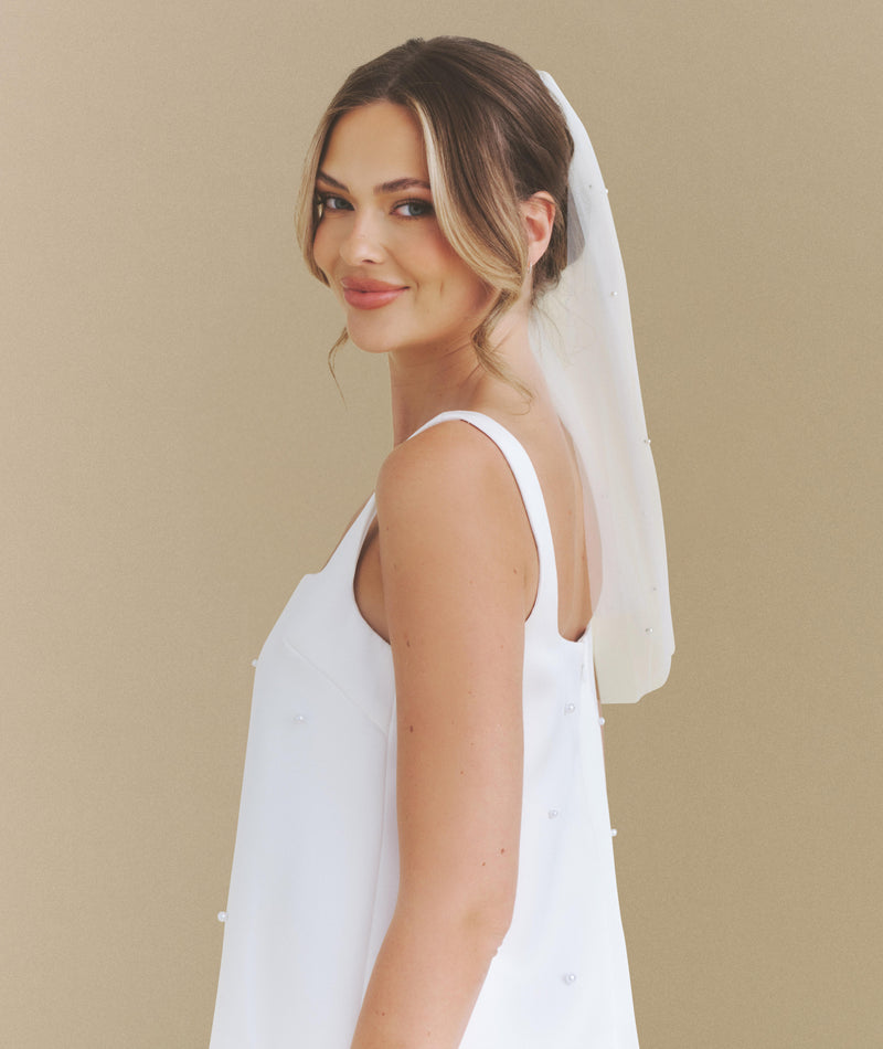 Pearl Tulle Veil
