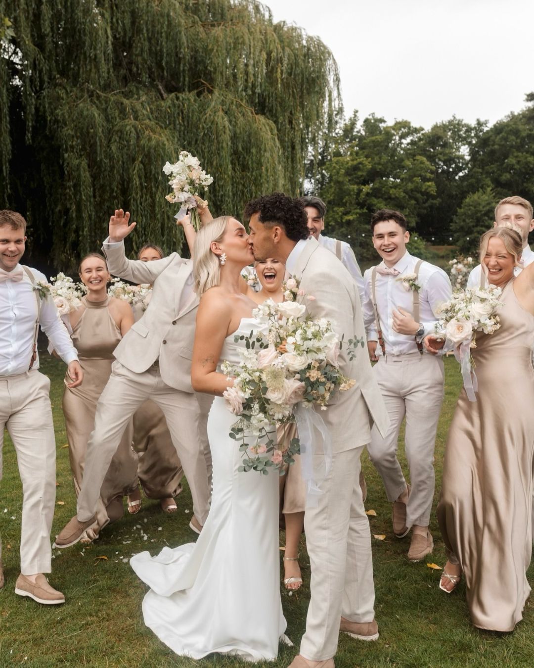 Cowl Front Satin Bridesmaid Dress - Champagne | Six Stories