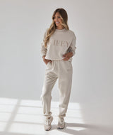 Wifey Statement Sweatpants - Champagne