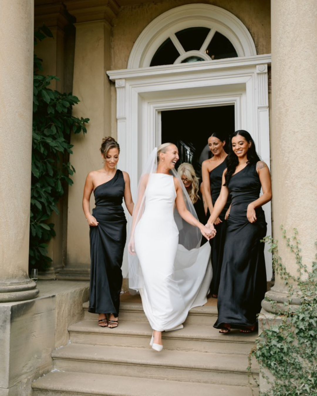 Drape Detail Satin Bridesmaid Dress