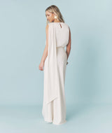 Satin Bias Maxi Skirt - Cream