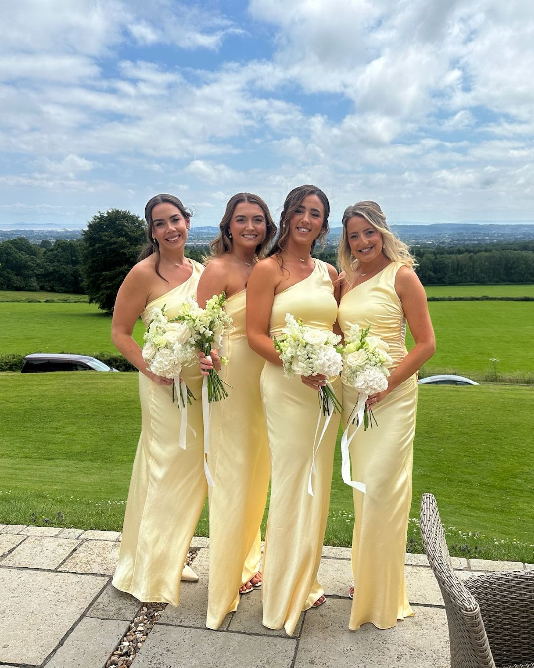 Cowl Back Satin Bridesmaid Dress