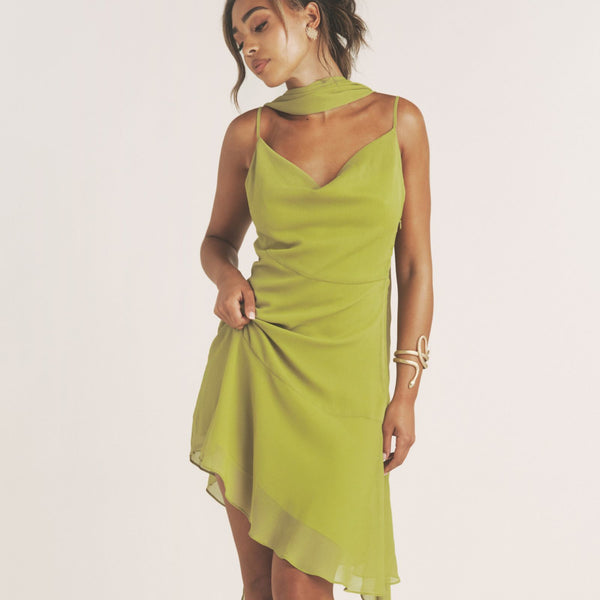slim fit dress slacks Louisa Green Cowl Neck Midi Dress – Get That Trend main image 1