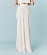 Satin Bias Maxi Skirt - Cream