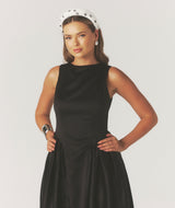 Mesh Printed Chunky Head Band - White Polka Dot