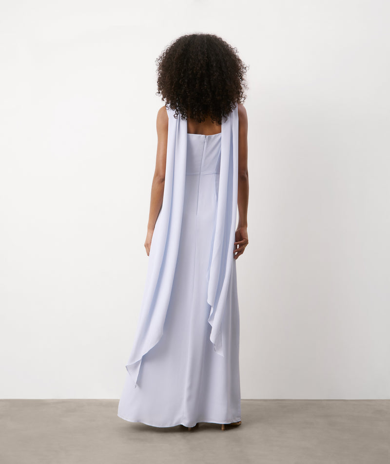 1861 bridesmaid dresses Square Neck Chiffon Dress with Neck Scarf LENGTH:SHORT ow30 Black Burnout Mesh Wrap In Bella Chiffon fabric