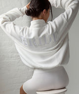 Bride Statement Quarter Zip Sweatshirt - White