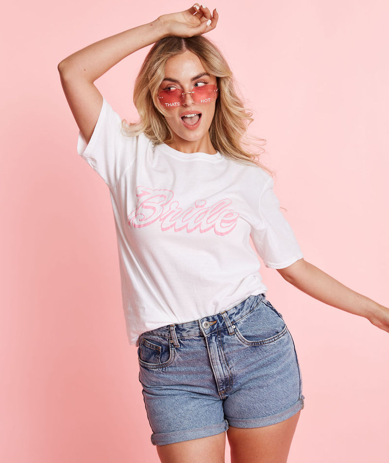Let's Go Party Bride Tee - White