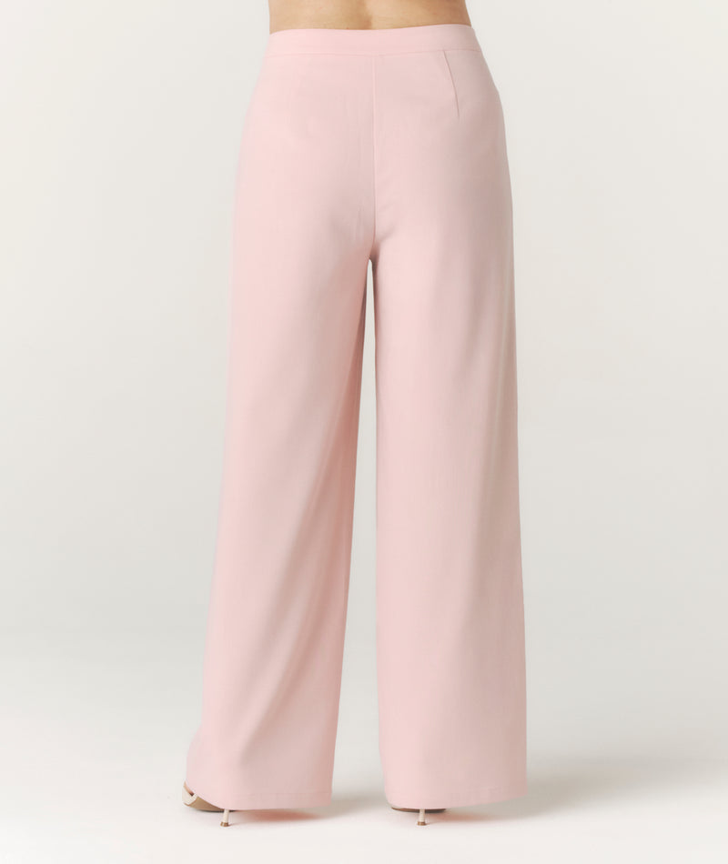 Tailored Wide Leg Trouser - Pink