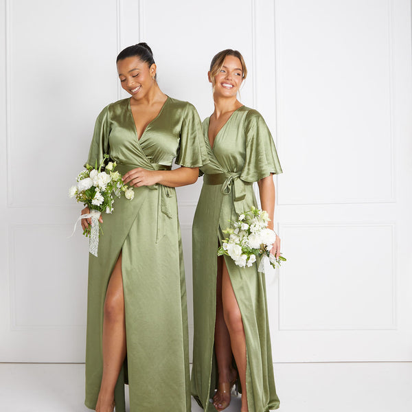 crop bridesmaid dresses Cicinia Champagne Mother Of The Bride Dress Long Satin Lace A-line Sleeveless main image 1
