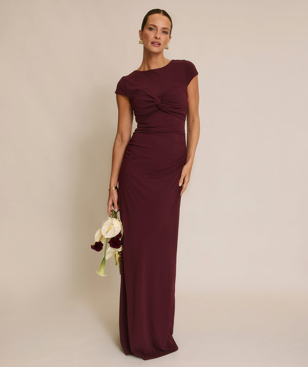 One Shoulder Stretch Sculpt Bridesmaid Dress - Merlot Six Stories One Shoulder Stretch Sculpt Bridesmaid Dress - Merlot Six Stories