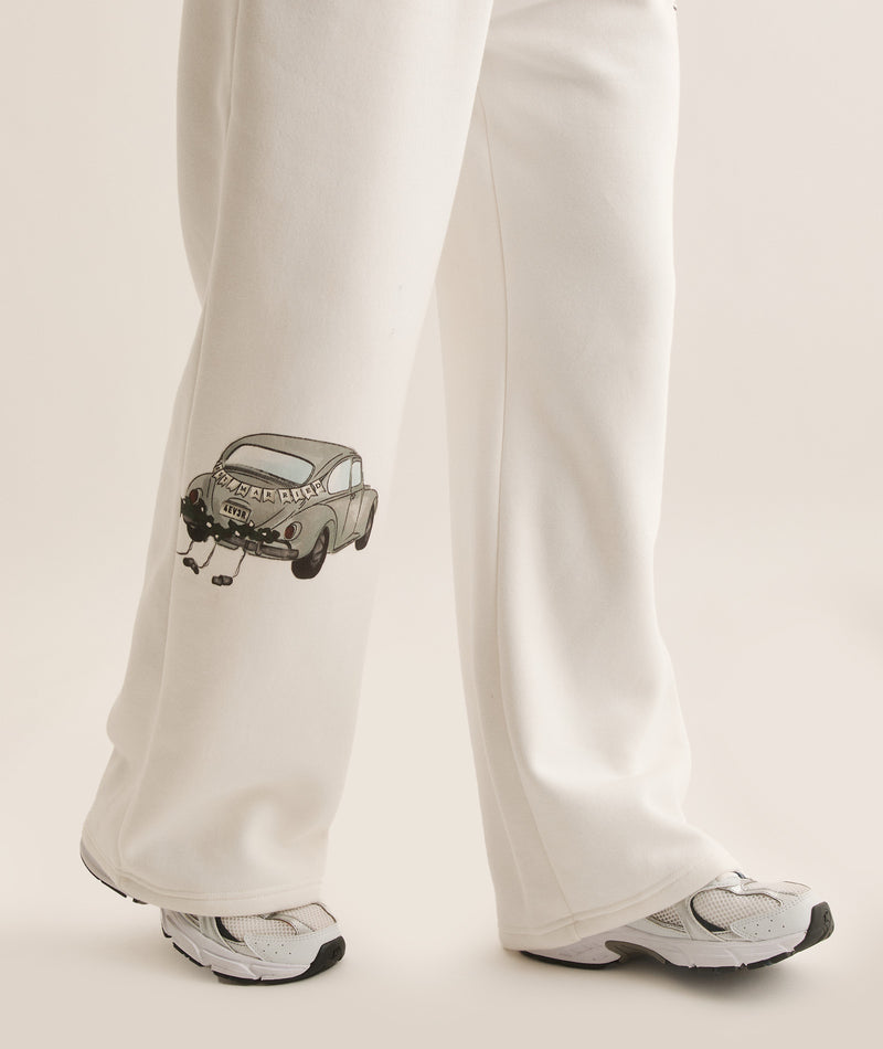 Winter Bride Illustrated Sweatpants - White