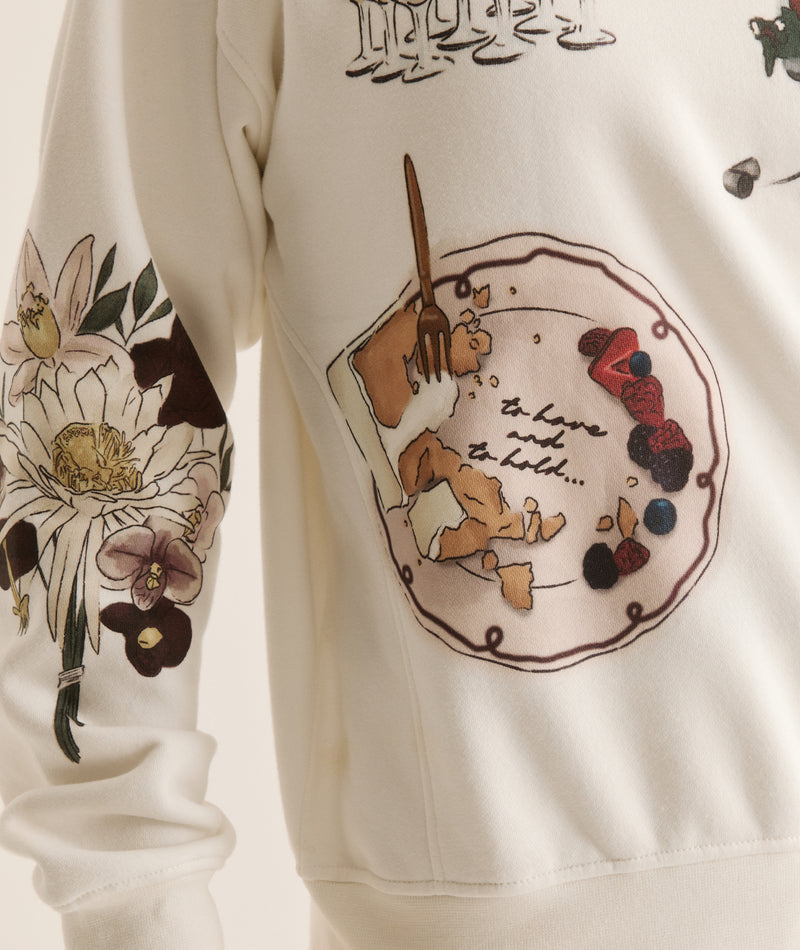 Winter Bride Illustrated Sweatshirt - White