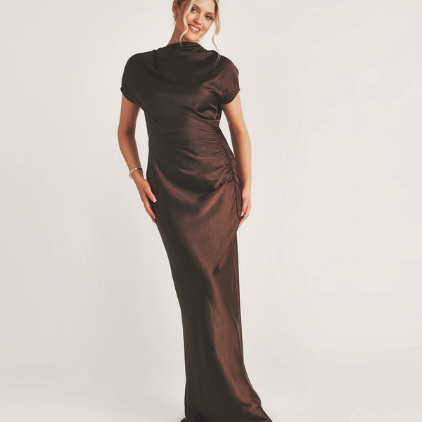 Batwing Satin Bridesmaid Dress