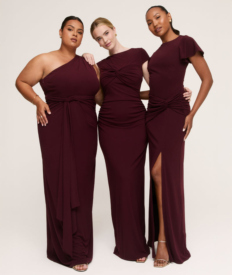 Flutter Sleeve Stretch Sculpt Bridesmaid Dress Flutter Sleeve Stretch Sculpt Bridesmaid Dress