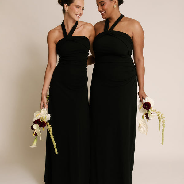 Six Stories Women's Halter Neck Stretch Bridesmaid Dress