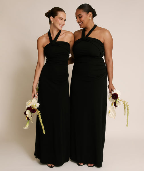 Halter Neck Stretch Sculpt Bridesmaid Dress