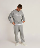 Hubby Graphic Sweatshirt - Grey
