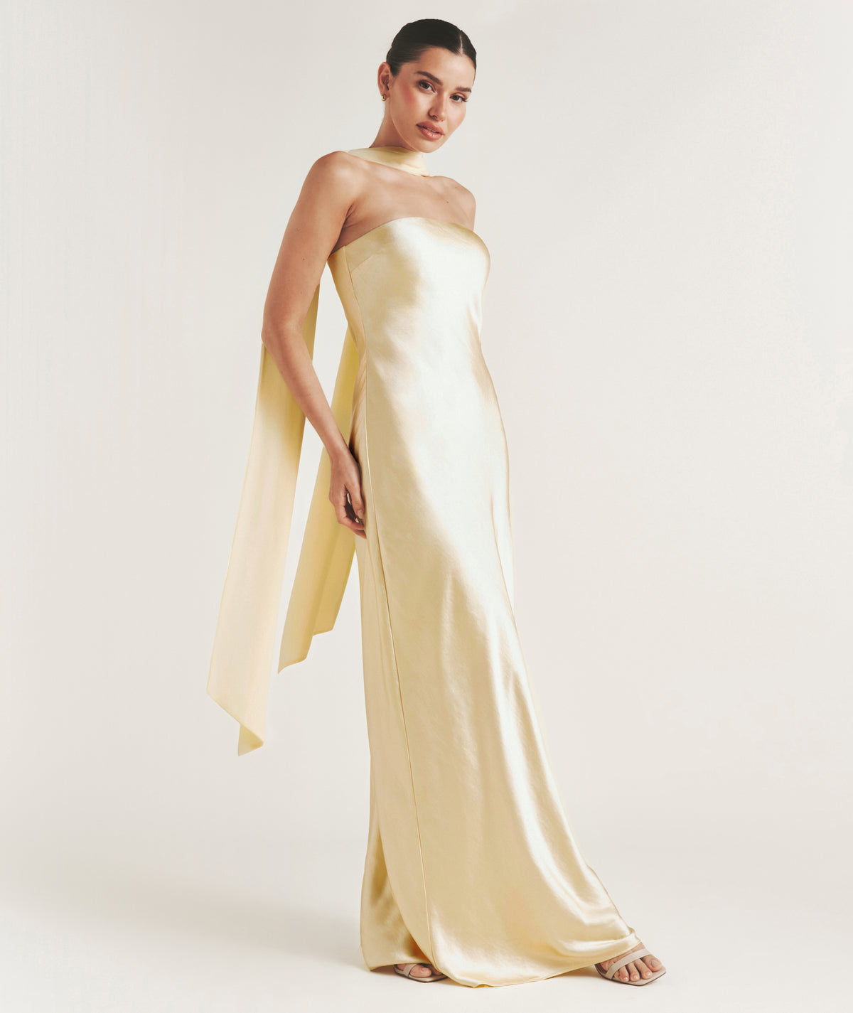 gold strapless bridesmaid dress Dresses | Bandeau & Bardot Styles Color:Multi/Nude SCV019167_B_S ASOS DESIGN sleeveless button Understated elegance with a