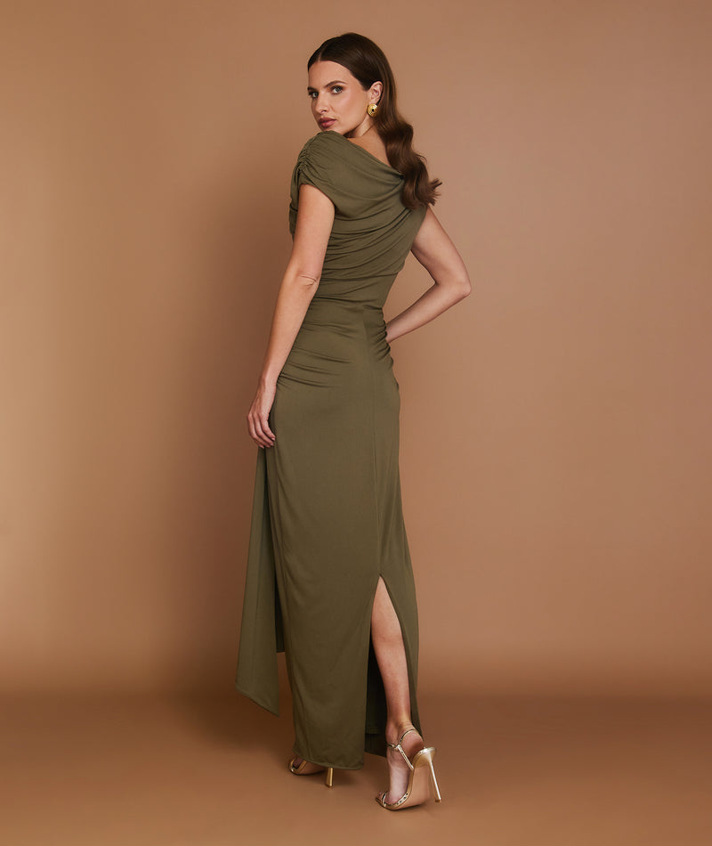Knot Detail Maxi Dress - Green
