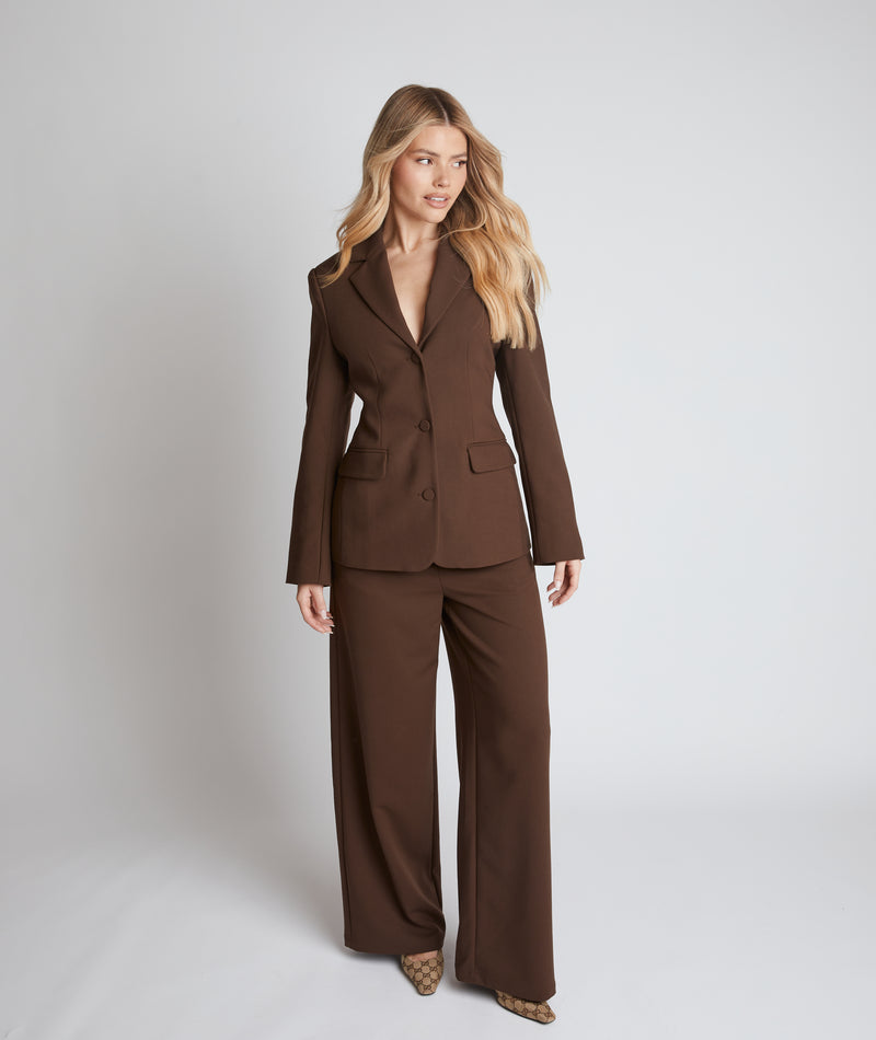 Tailored Pants - Chocolate Brown Six Stories Tailored Pants - Chocolate Brown Six Stories