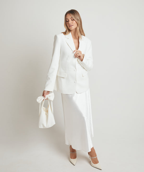 Bow Pouch Bag - Ivory