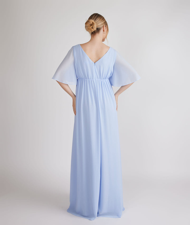 light blue chiffon maternity dress Light Blue Chiffon Maternity Dress: Beach Wedding, Summer Sundress