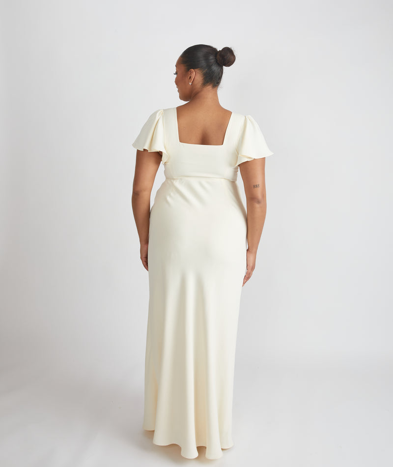 almond color bridesmaid dress KissProm