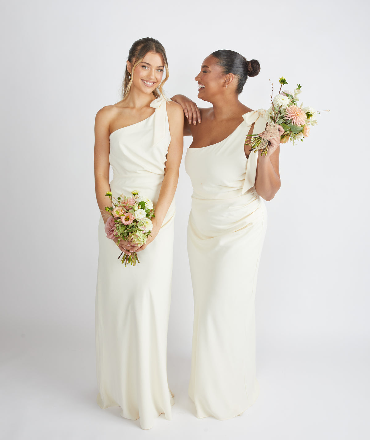 Cowl Back Crepe Bridesmaid Dress - Almond Six Stories Cowl Back Crepe Bridesmaid Dress - Almond Six Stories