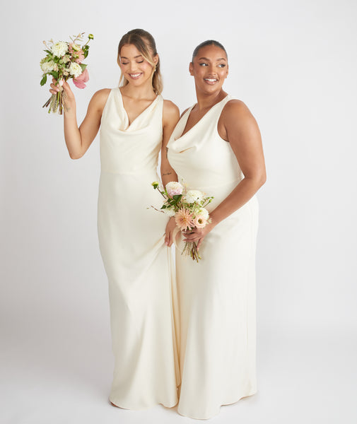 wedding crashers bridesmaid dresses Cowl Front Crepe Dress Lifestyle-Fall 2026 Elegance, redefined. 🖤 This The contemporary cowl front Luxury Satin Colors:Burgundy