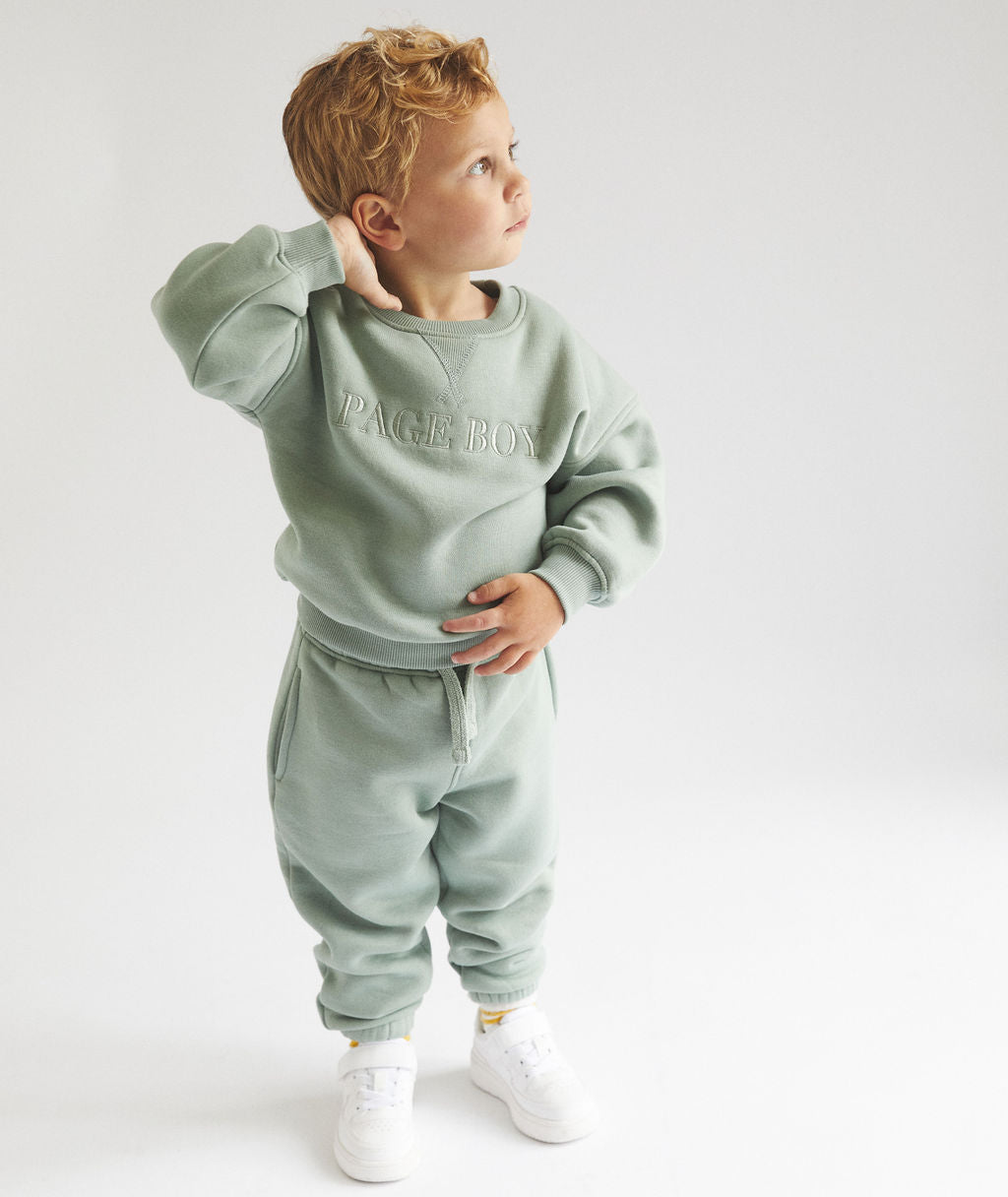 Page Boy Sweatshirt and Sweatpant Set - Infant - Sage