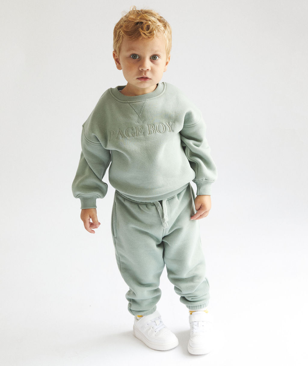 Page Boy Sweatshirt and Sweatpant Set - Infant - Sage