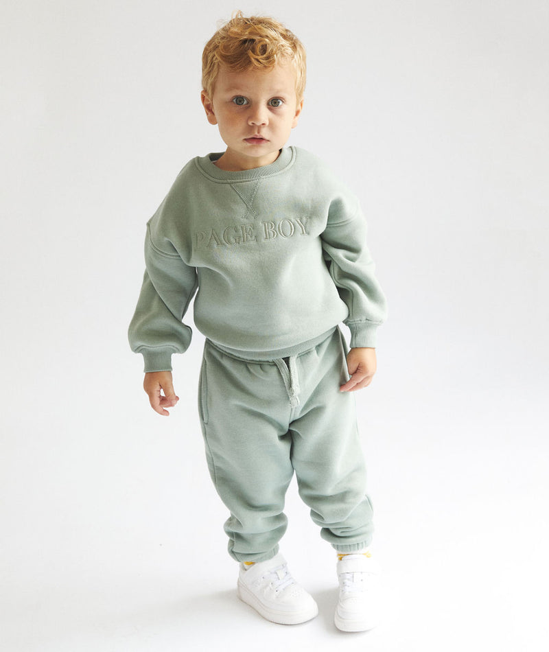 Page Boy Sweatshirt and Sweatpant Set - Infant - Sage