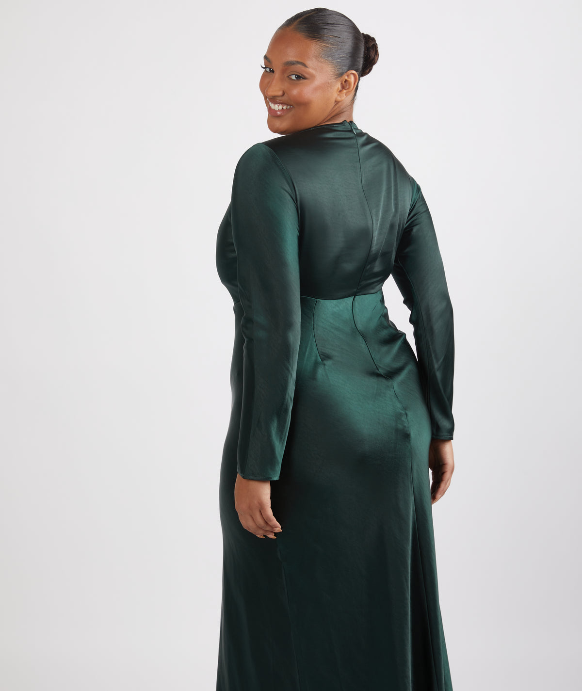 i saw it first green satin dress I saw it first , Olive green stretch satin
