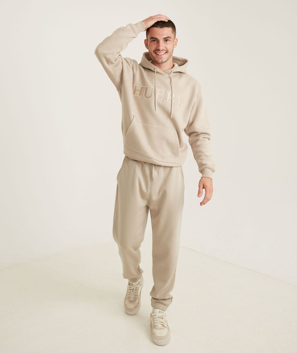 Hubby Sweatpants - Stone - Size Small