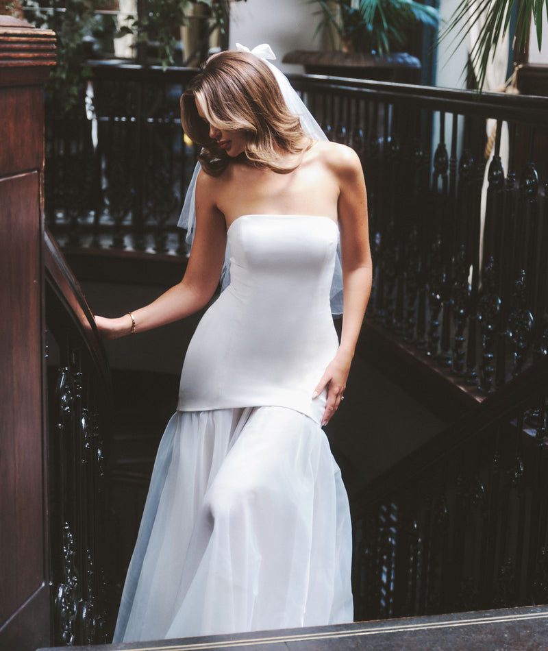 Bandeau Drop Waist Maxi Dress White Six Stories Bandeau Drop Waist Maxi Dress White Six Stories