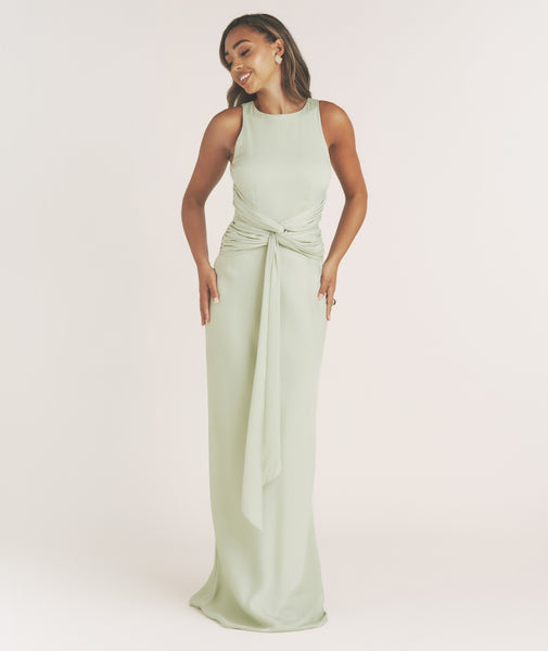 satin mini dress halter Alicia Satin Halter Mini Dress main image 0