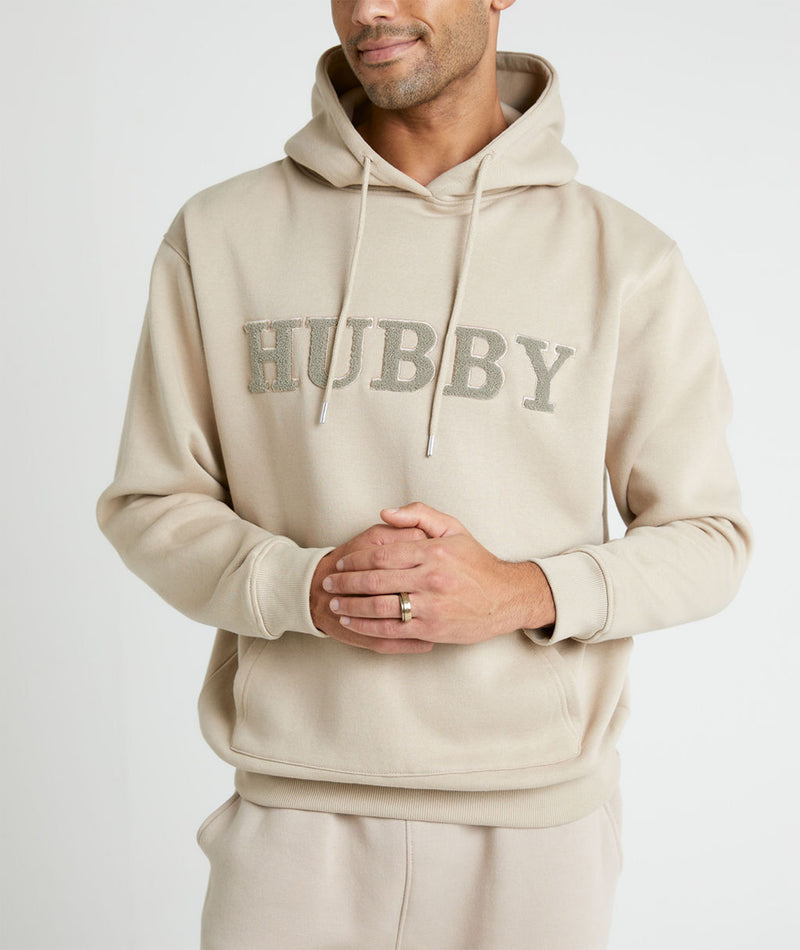 Hubby Teddy Hoodie - Stone
