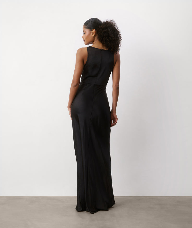 Cowl Front Satin Bridesmaid Dress Cowl Front Satin Bridesmaid Dress